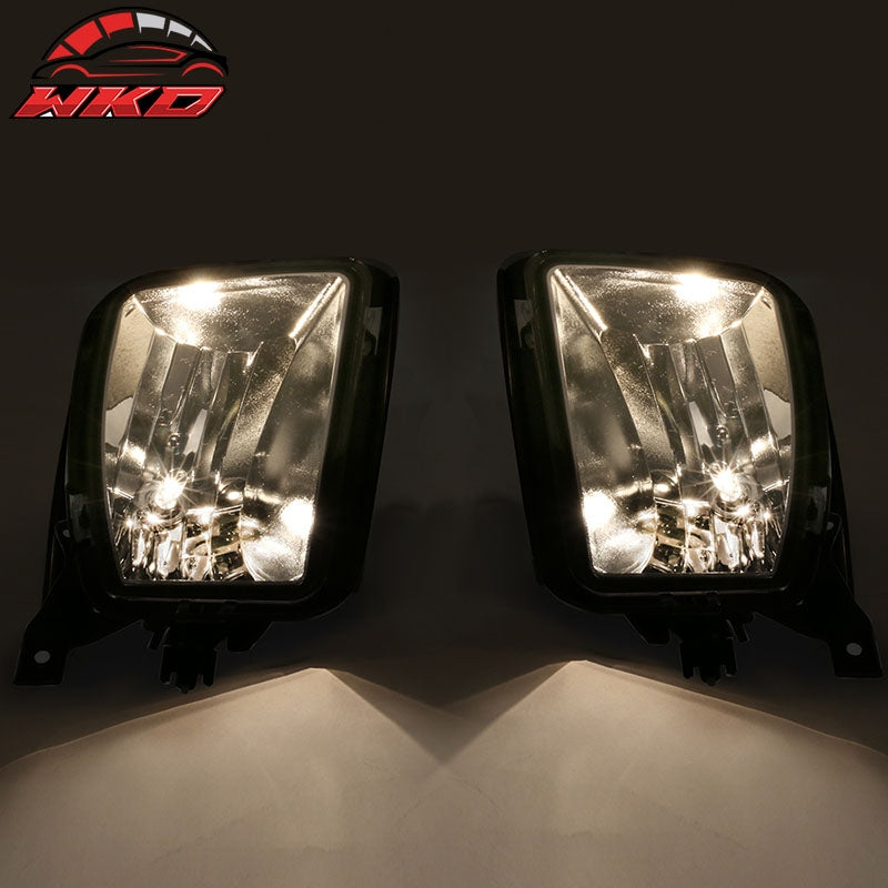 Fits 13-24 Dodge Ram 1500 2PC Front Bumper Fog Lights Smoked Driving Lamp W/Bulb