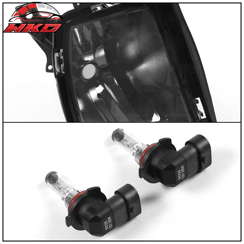 Fits 13-24 Dodge Ram 1500 2PC Front Bumper Fog Lights Smoked Driving Lamp W/Bulb