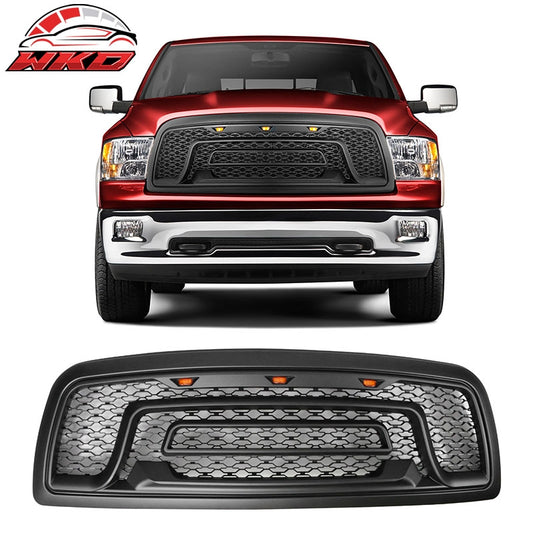 Wholesale 09-12 Dodge Ram 1500 Front Upper Grille Guard W/Signal Lights Matte Black