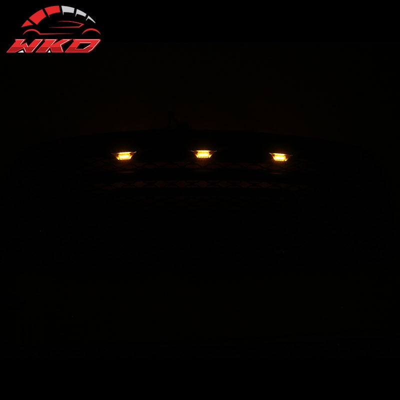 Fits 09-12 Dodge Ram 1500 Front Upper Grille Guard W/Signal Lights Matte Black