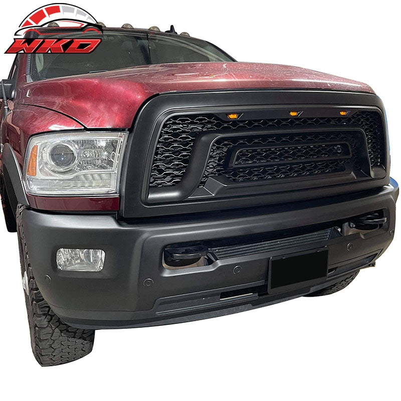 Fits 10-18 Dodge Ram 2500 3500 Front Grille Guard w/ Signal Light Matte Black