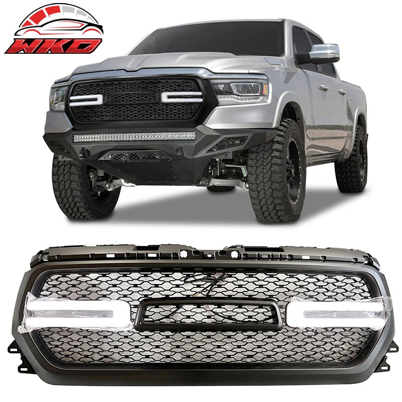 Wholesale 19-24 Dodge Ram 1500 LED DRL Grille W/Switchback Turn Signal Matte Black