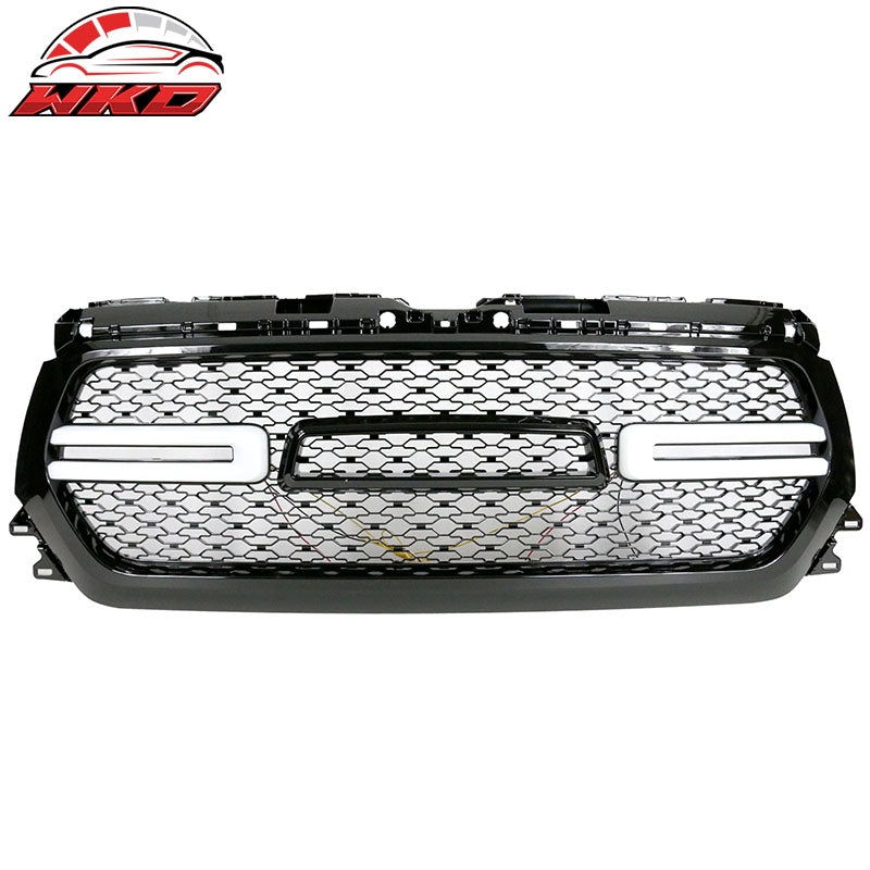 Fits 19-24 Dodge Ram 1500 LED Front Grille W/Switchback Turn Signal Gloss Black