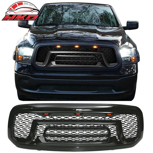 Wholesale 13-24 Dodge Ram 1500 Rebel Style Front Bumper Grille W/LED Light Gloss Black
