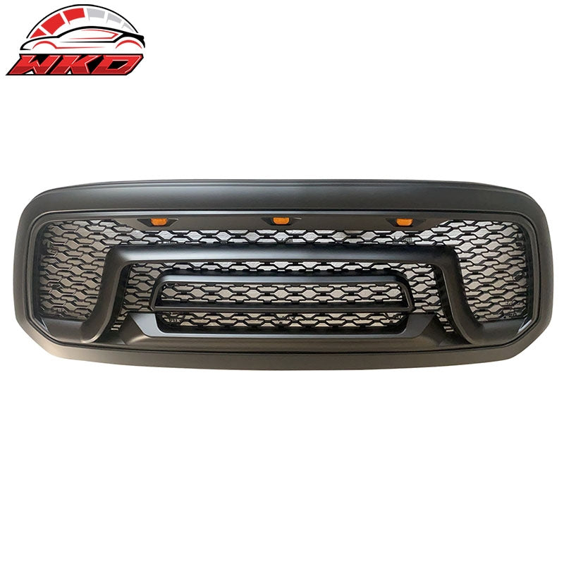 Wholesale 13-24 Dodge Ram 1500 Rebel Style Front Bumper Hood Mesh Grille Matte Black - Wikond Auto