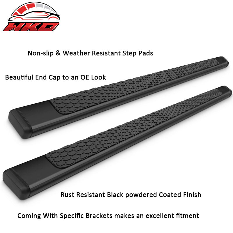 Fits 19-25 Ram 1500 Quad Cab OE Style Black Side Step Nerf Bars Running Boards
