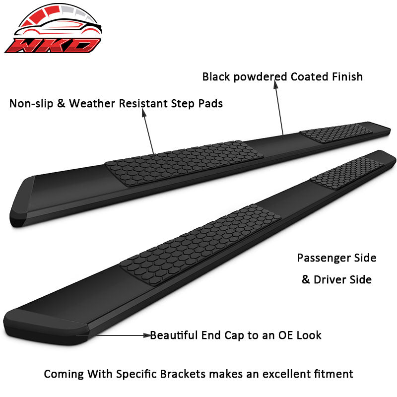 Fits 19-25 Ram 1500 Quad Cab OE Black 5in Side Step Nerf Bars Running Boards