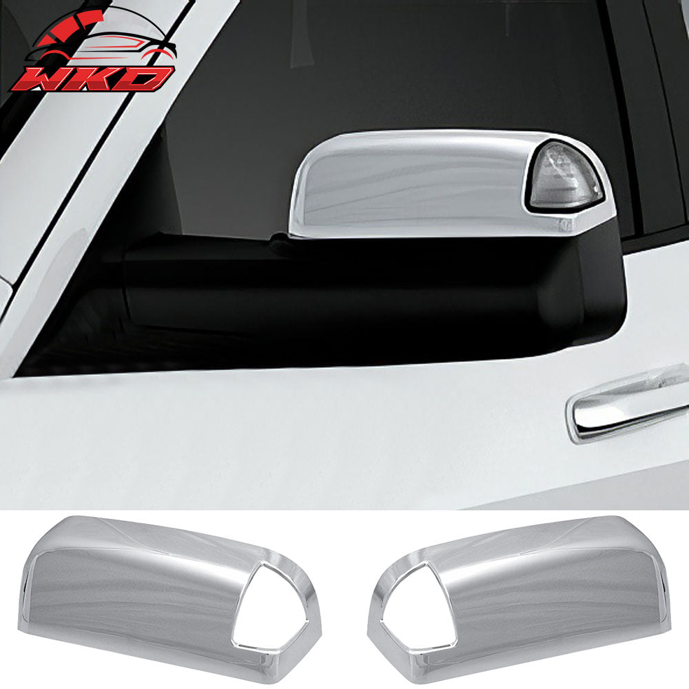 Fits 09-15 Dodge Ram 1500 2500 2PC Side Mirror Cover W/Turn Signal Light Cut Out