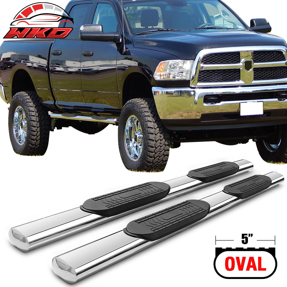 Fits 09-23 Dodge Ram 2500 3500 Crew Cab 5 in Side Step Bar Running Boards 2PC
