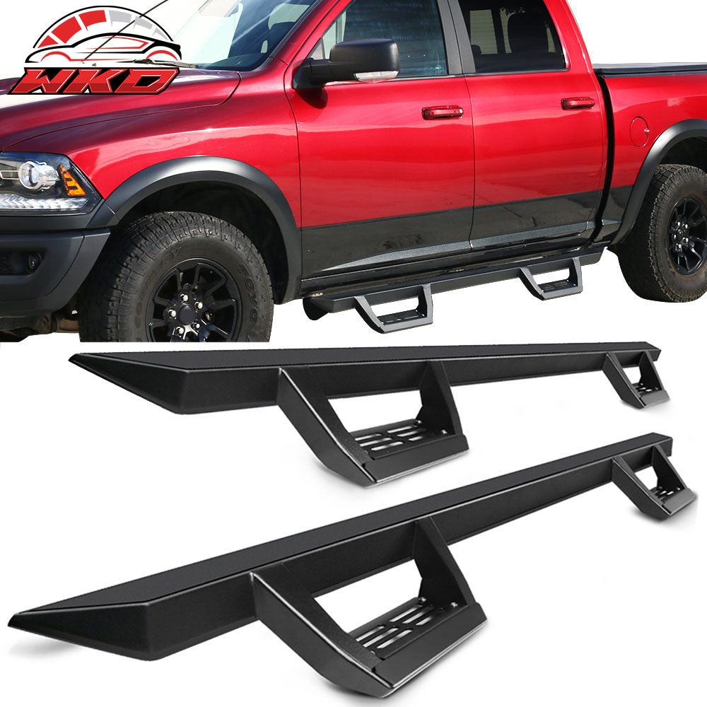 Fits 09-23 Dodge Ram 1500 10-18 2500 3500 Quad Cab IKON V2 Style Running Boards