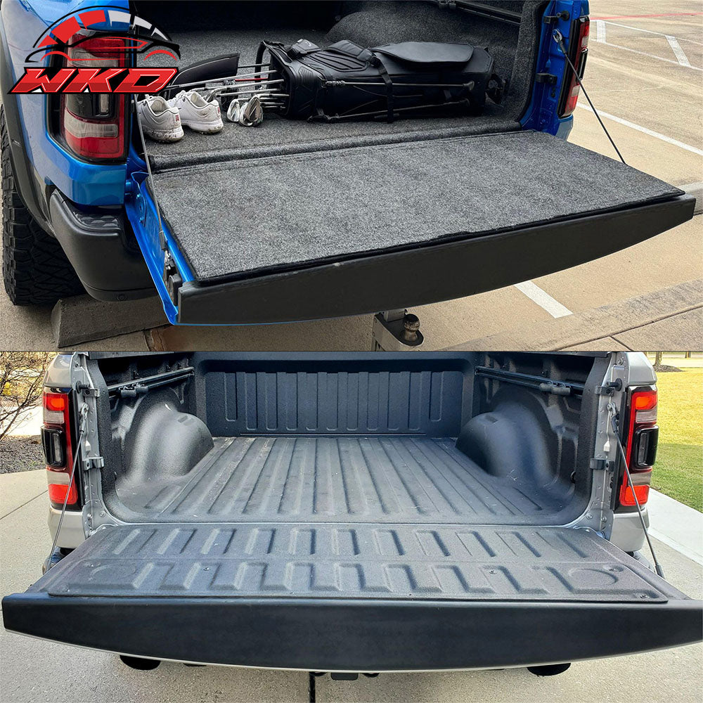 Fits 19-25 Ram 2500 3500 Tailgate Molding Cap Top Protector Spoiler Matte Black