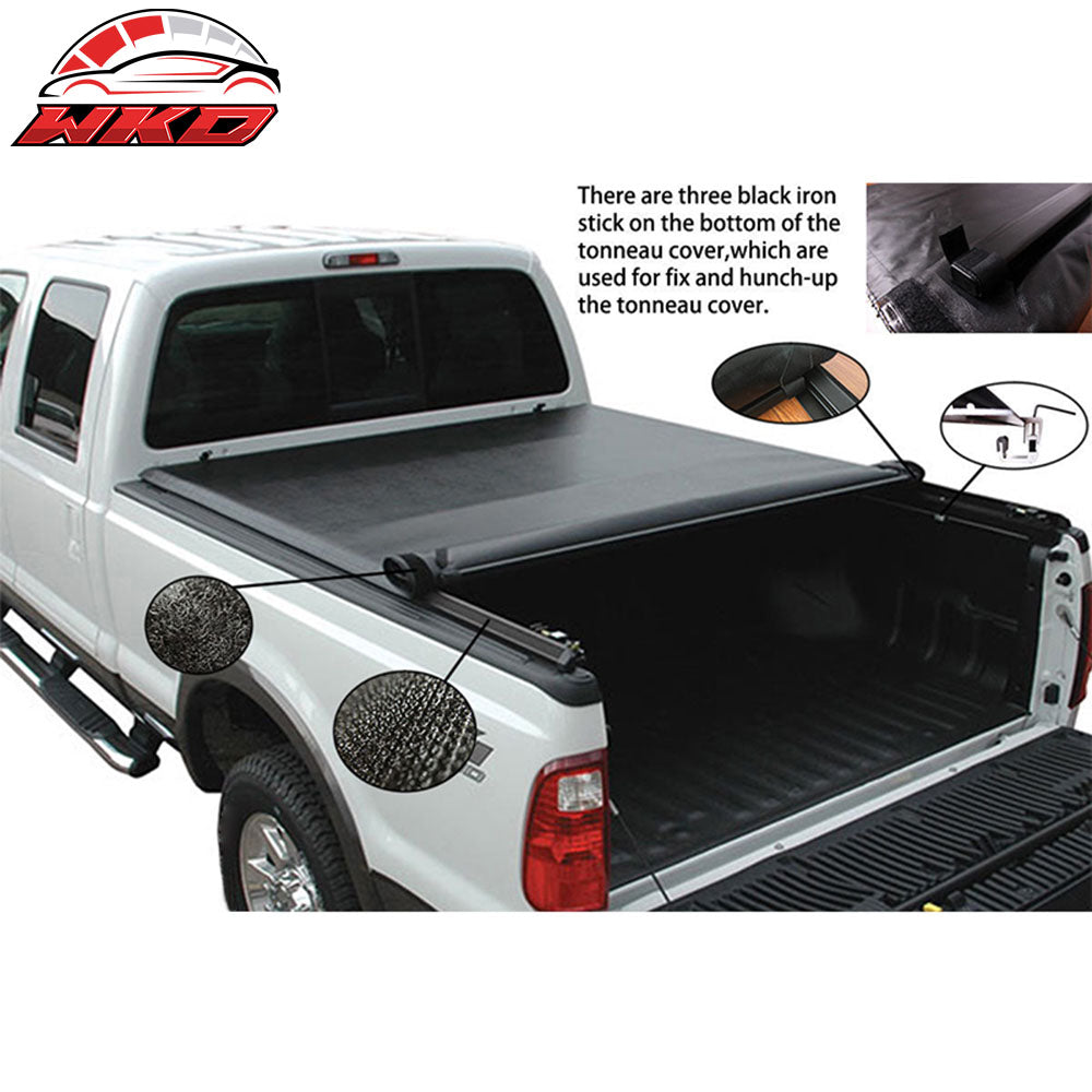 Fits 09-17 Dodge Ram 1500 10-17 2500 3500 5.7ft Roll Up Soft Tonneau Cover Viny