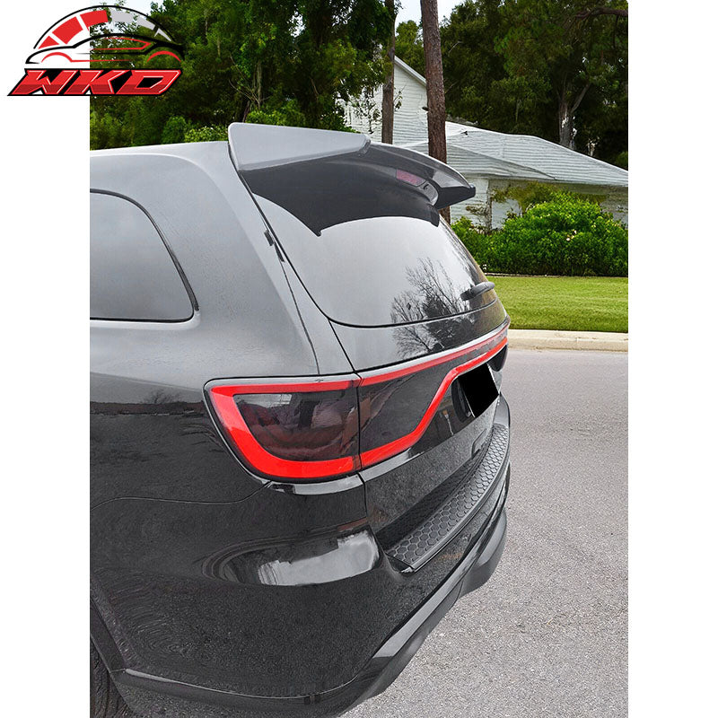 Fits 21-26 Dodge Durango IKON Style Rear Roof Spoiler Wing Lip Gloss Black ABS