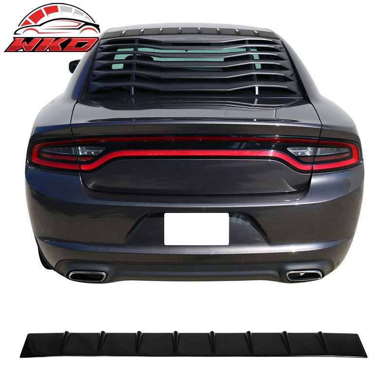Wholesale 11-23 Dodge Charger IKON Shark Fin Roof Spoiler Vane Wing - Gloss Black