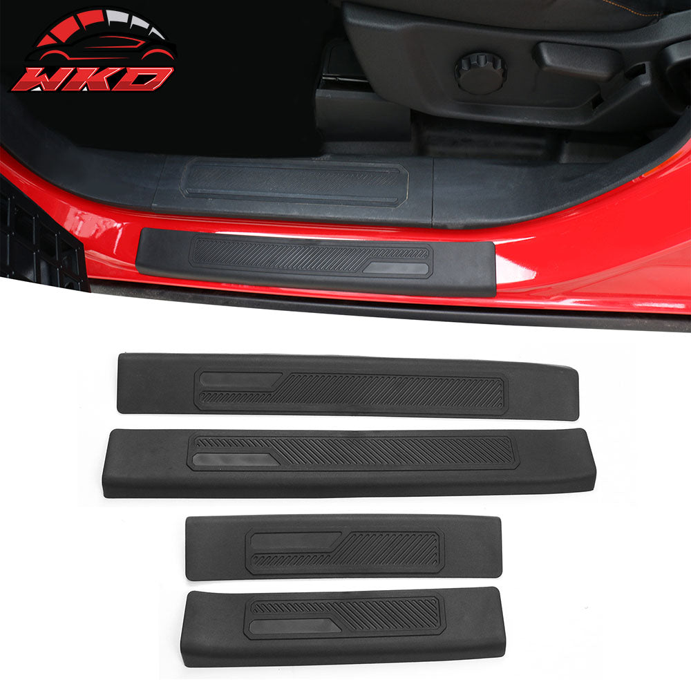 Fits 21-25 Ford Bronco 4 Door Black TPE Door Edge Guard Sill Protector Cover 4PC