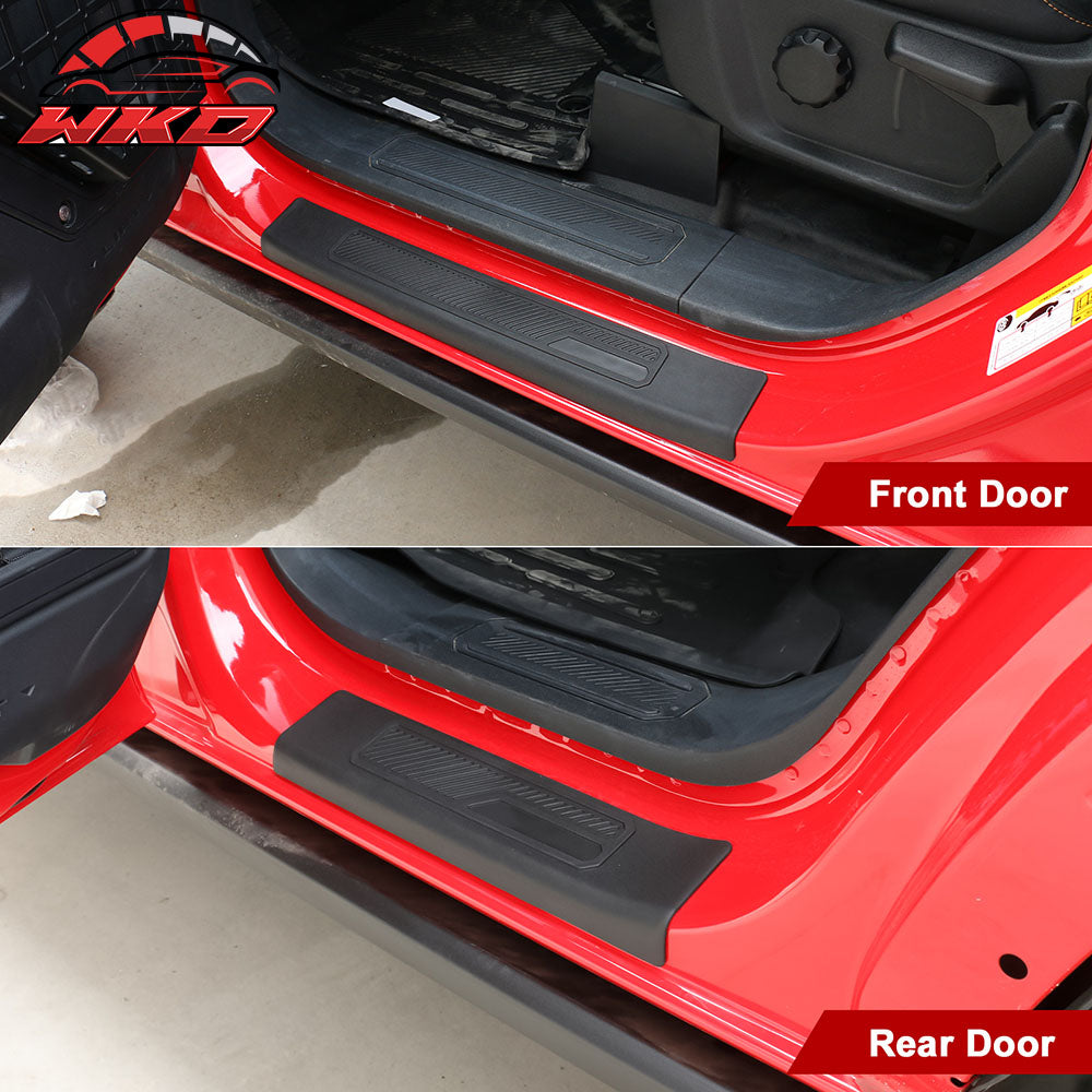 Fits 21-25 Ford Bronco 4 Door Black TPE Door Edge Guard Sill Protector Cover 4PC