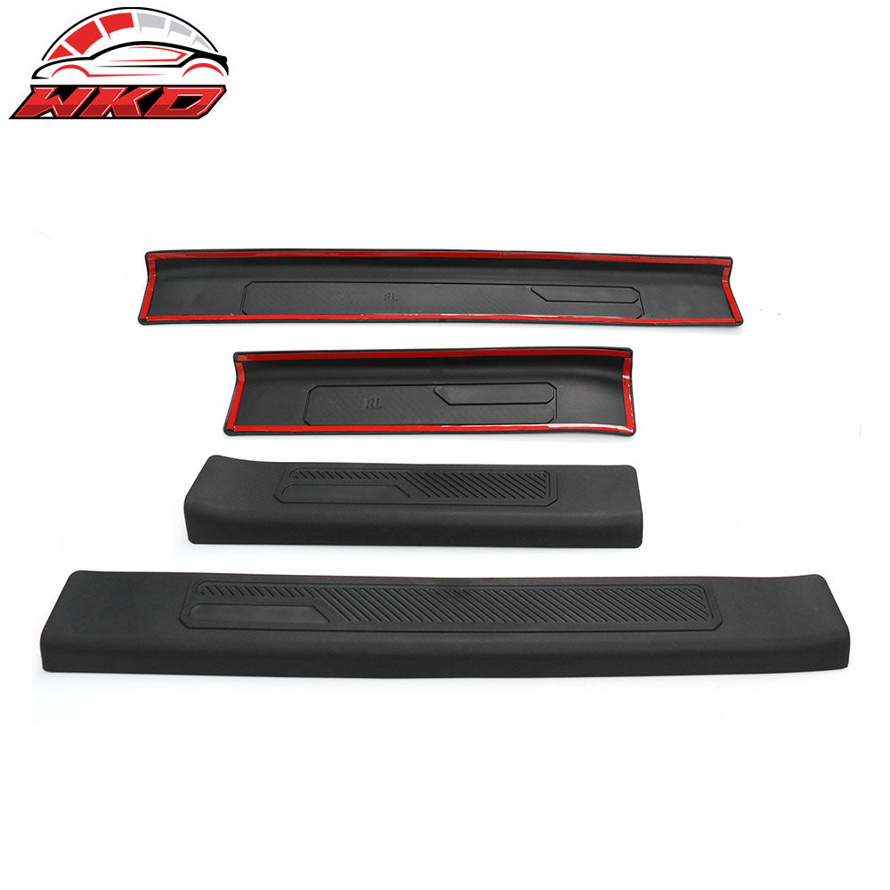 Fits 21-25 Ford Bronco 4 Door Black TPE Door Edge Guard Sill Protector Cover 4PC