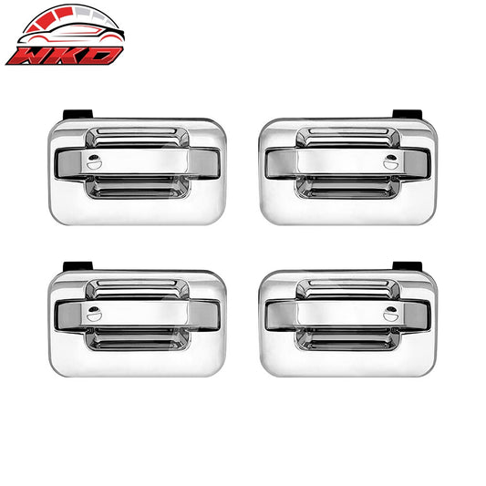 04-09 Ford F-150 4PCS Front Rear Door Handle Cover Trim W/ 2-Keyhole Chrome | Wholesale - Wikond Auto
