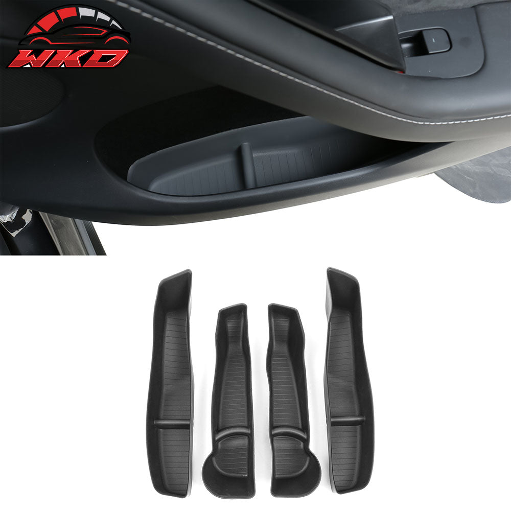 For 20-23 Tesla Model Y Black Door Side Storage Box Insert Tray Organizer Holder