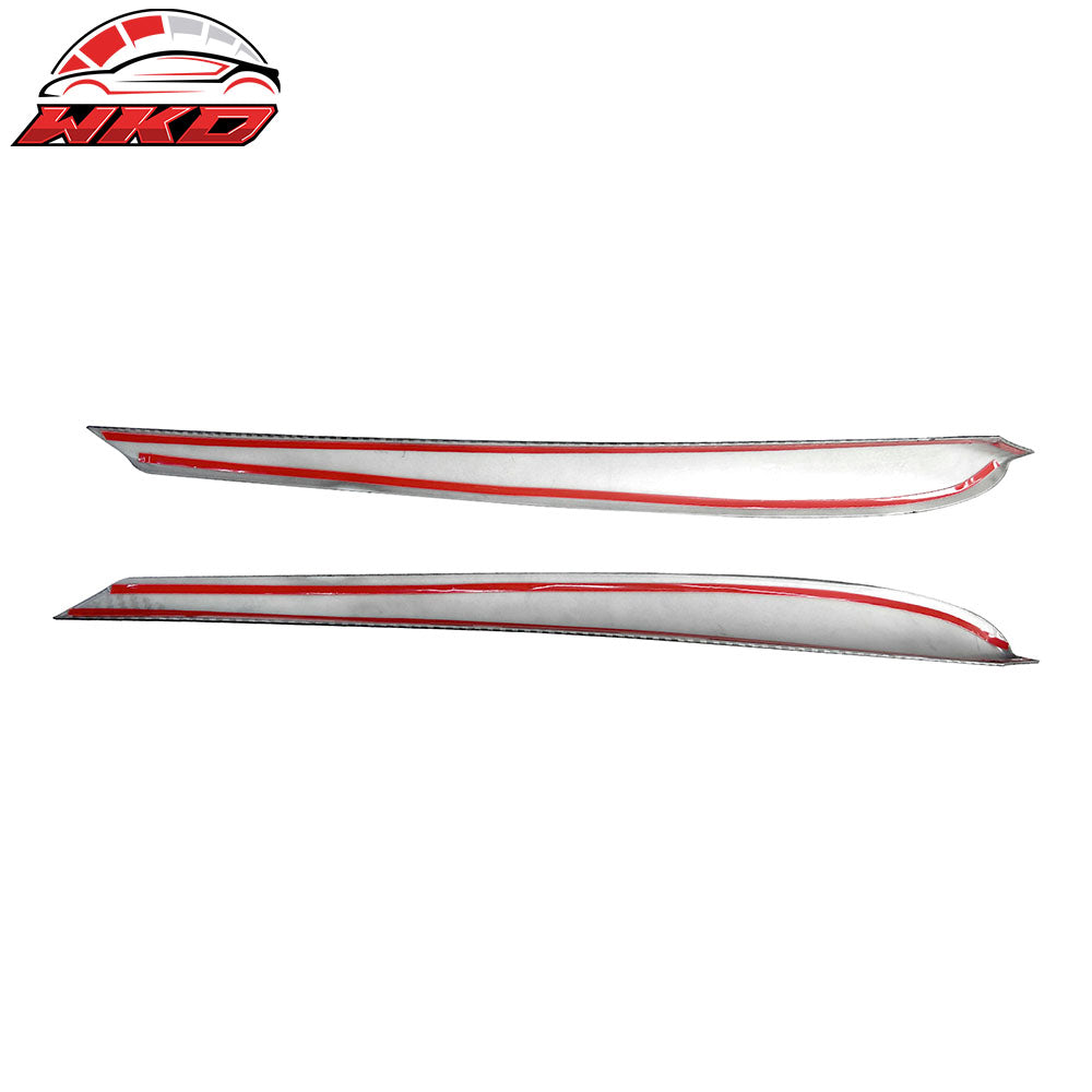 Fits 21-23 Tesla Model 3 23 Y Front Door Panel Trim Carbon Fiber Print 2PCS ABS