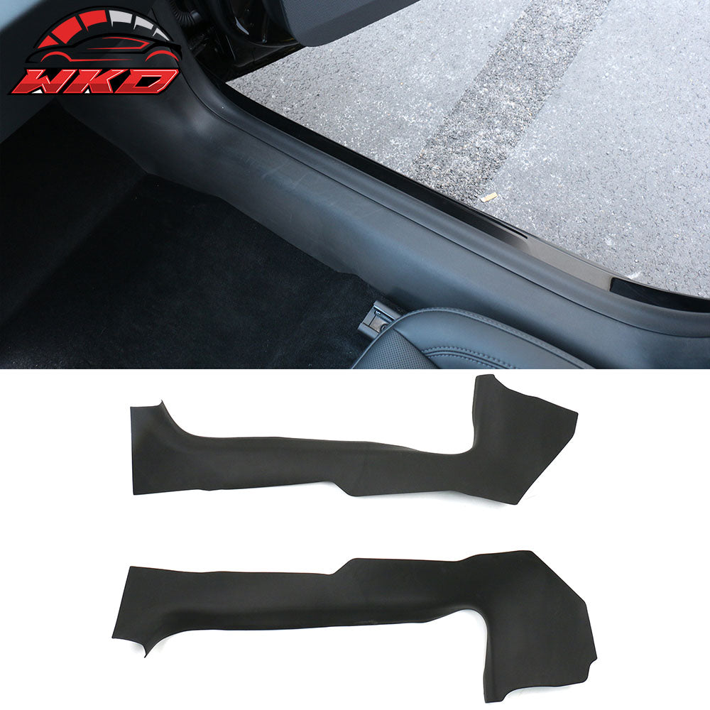 Fits 2024 Tesla Model 3 8PCS Door Sill Protector+Seat Kick Panel+Anti-Kick Cover