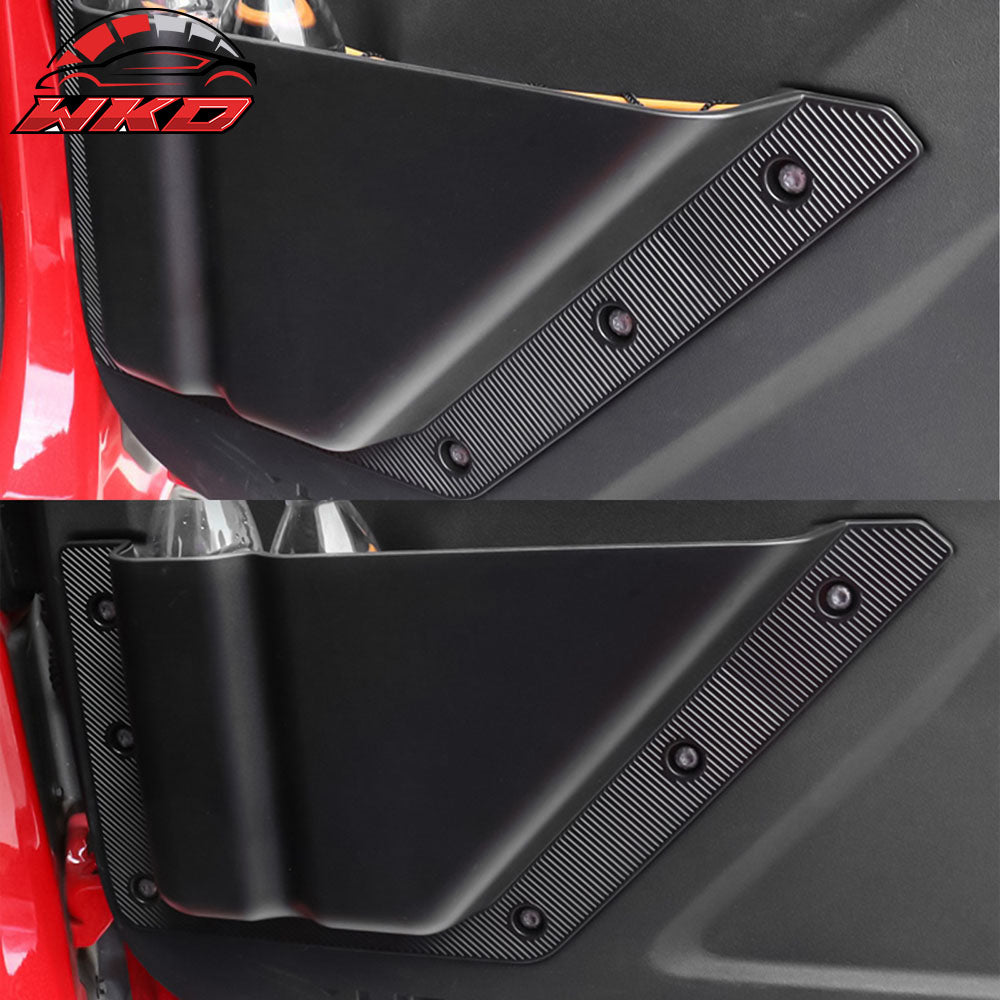 Fits 21-25 Ford Bronco 4Dr Black Front & Rear Door Storage Pockets Box TPE + ABS