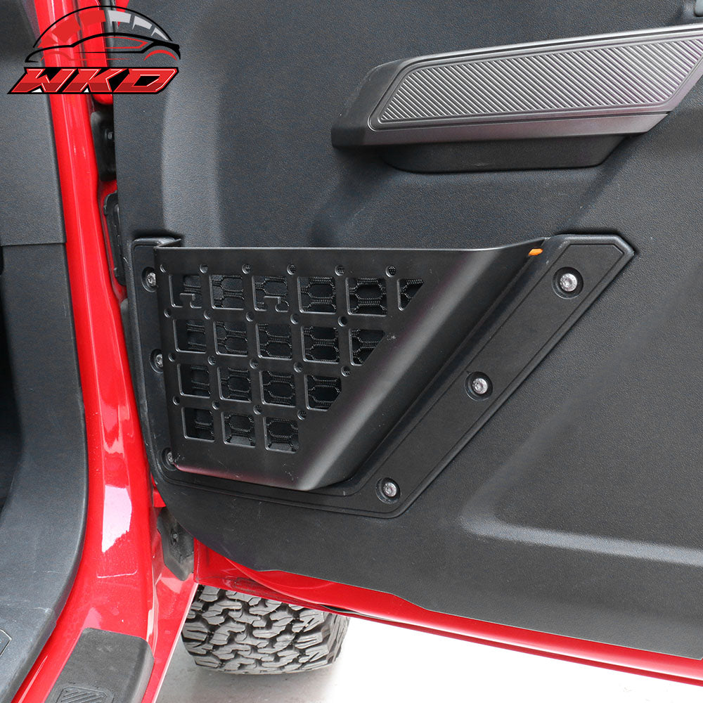 Fits 21-25 Ford Bronco 2/4 Door Front Door Storage Pocket Organizer Box ABS 2PCS