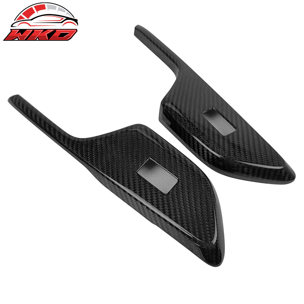 Fits 16-21 Honda Civic 4Dr Door Window Lift Switch Cover Panel Trim Carbon Fiber