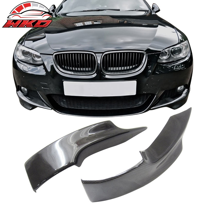 Fits 07-10 E92 E93 M-Tech M-Sport Performance Front Splitters Matte Carbon Fiber