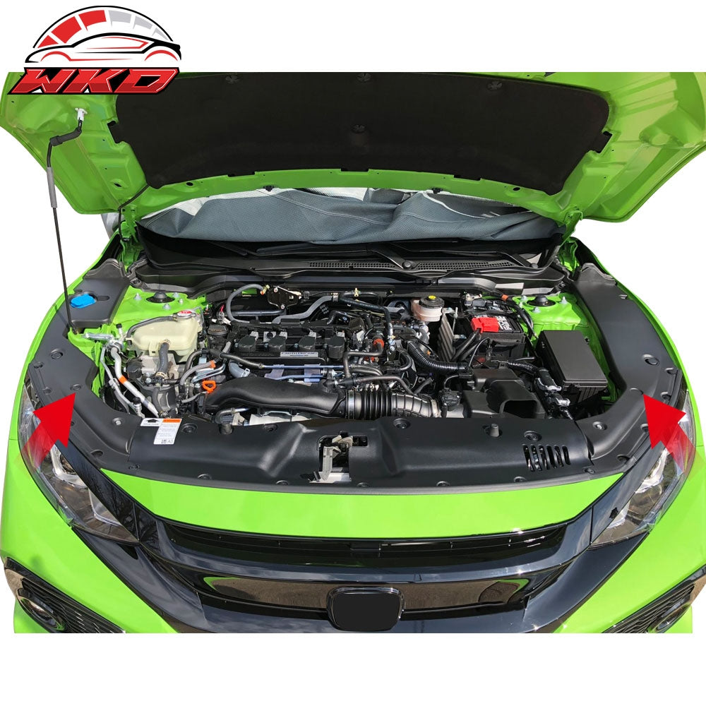 Fits 16-20 Honda Civic 10th Gen Engine Bay Hole Cover Long Version Side Panel