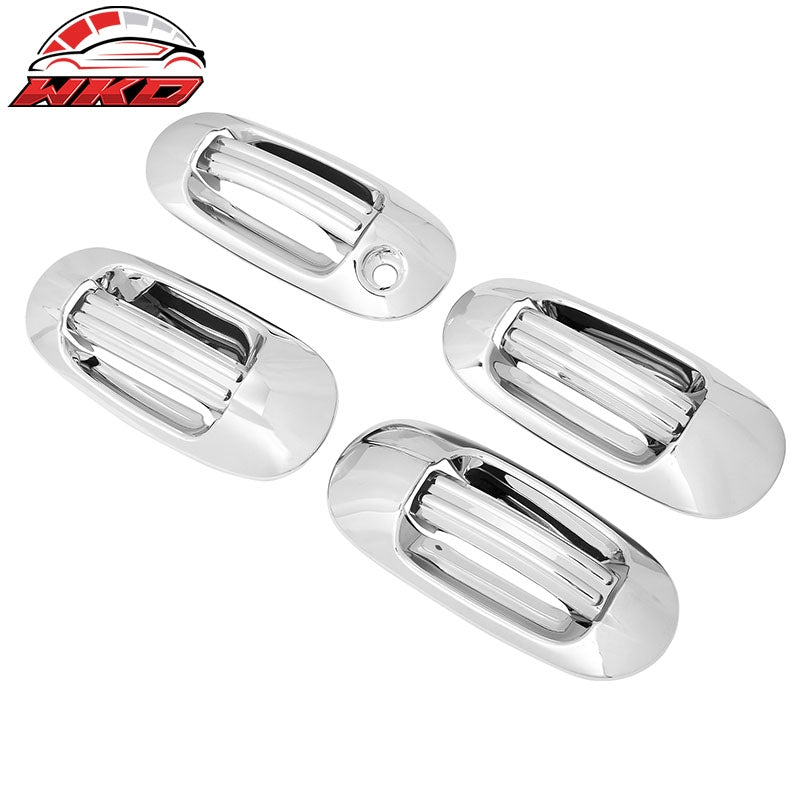 Fits 03-17 Expedition Navigator Front Rear Door Handle Cover W/ 1-Keyhole Chrome