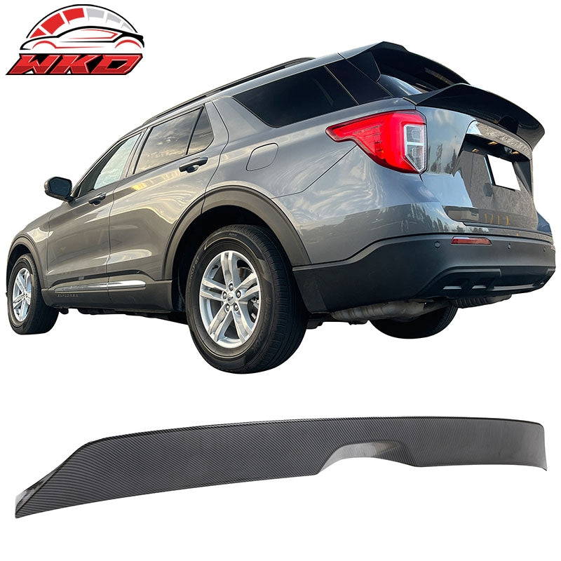 Wholesale For 20-24 Ford Explorer Carbon Fiber Print Duckbill Trunk Spoiler Middle Lip ABS