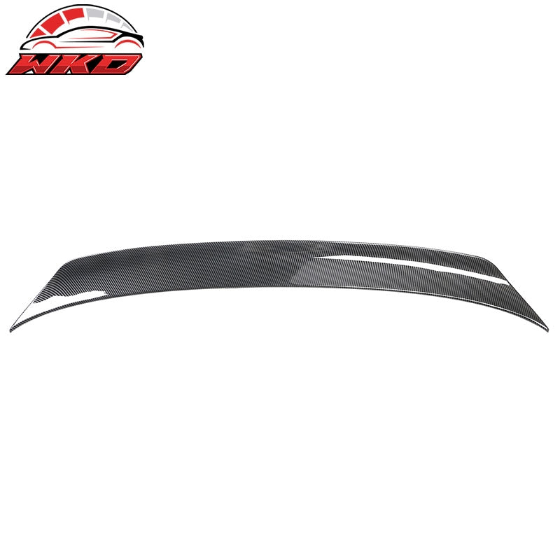 For 20-24 Ford Explorer Carbon Fiber Print Duckbill Trunk Spoiler Middle Lip ABS