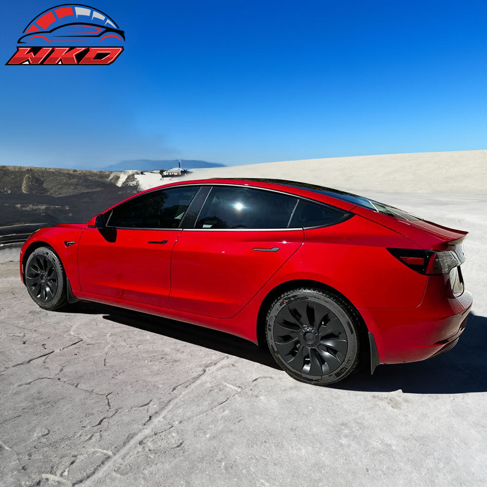 Fits 17-23 Tesla Model 3 4DR Mud Guards Splash Flaps Fender Matte Black PP 4PCS