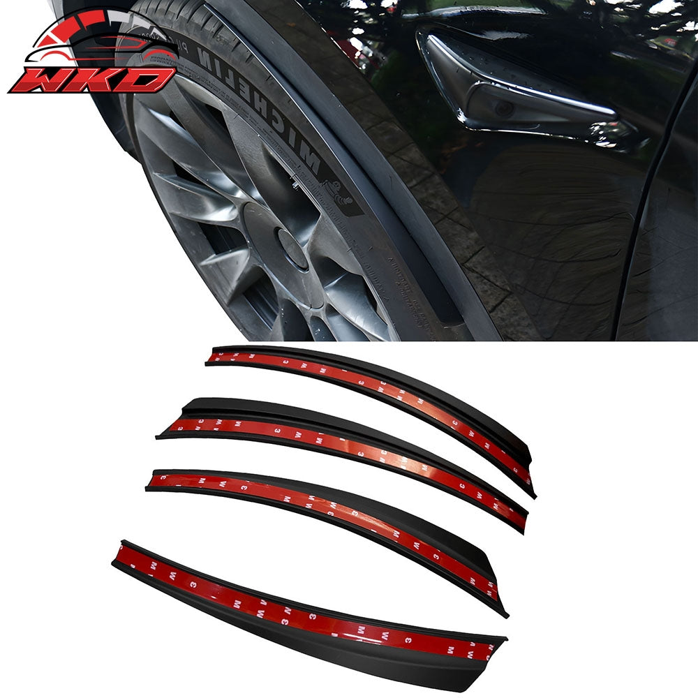 Fits 20-24 Tesla Model Y Fender Flare Mud Guards Splash Flaps ABS - Matte Black