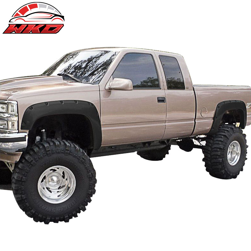 Fits 88-00 Chevy C1500 K1500 CK Pocket Rivet Wheel Arch Fender Flares Cover 4PC