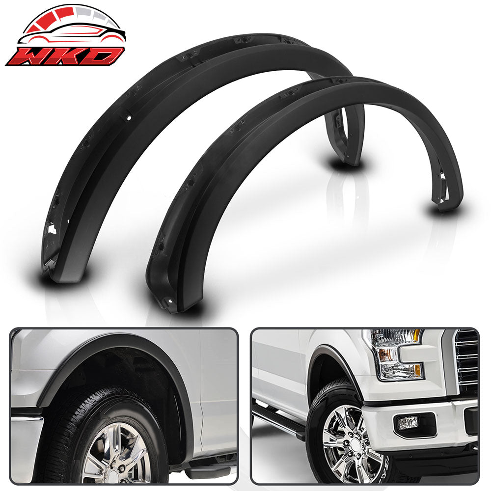 Fits 15-17 Ford F150 OE Factory Style Fender Flares 4Pc Smooth Black - PP