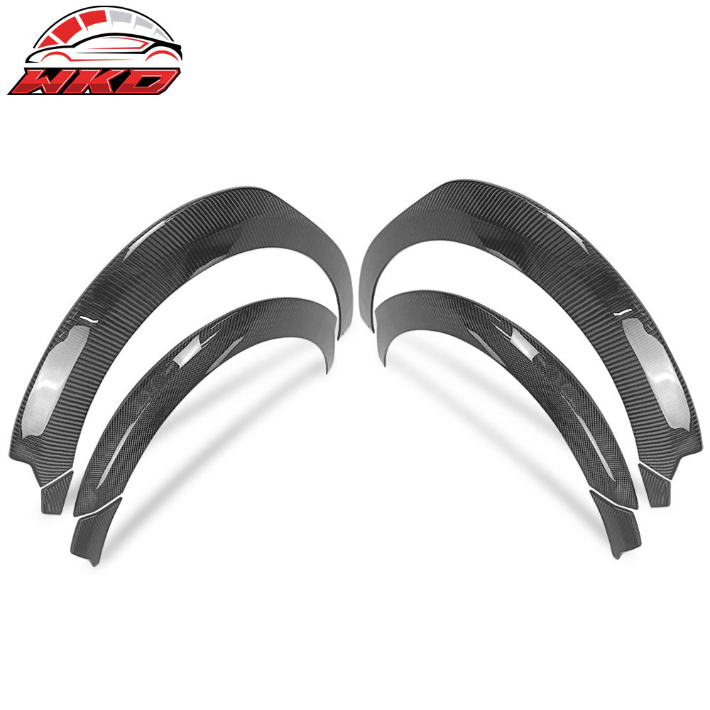 Fits 17-23 Tesla Model 3 Fender Flares Wheel Strip Trim Carbon Fiber 8PC