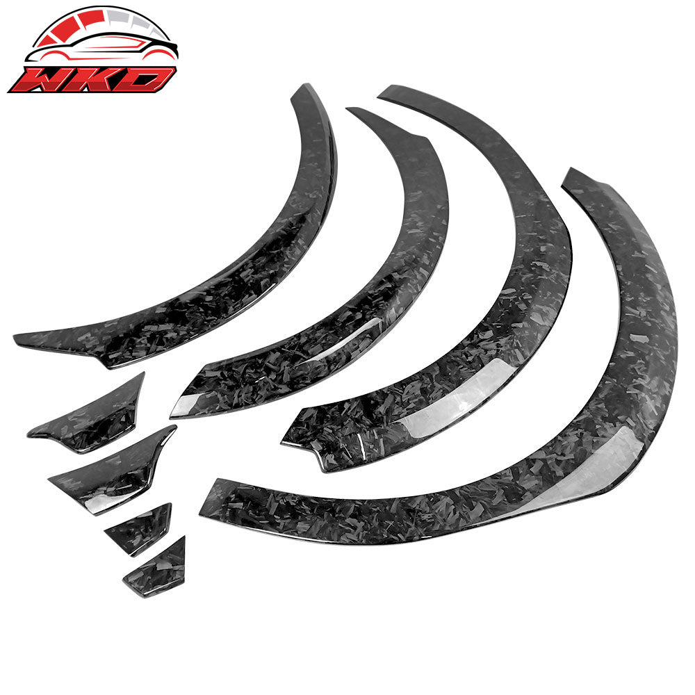 Fits 17-23 Tesla Model 3 Fender Flares Wheel Strip Trim Forged Carbon Fiber 8PC