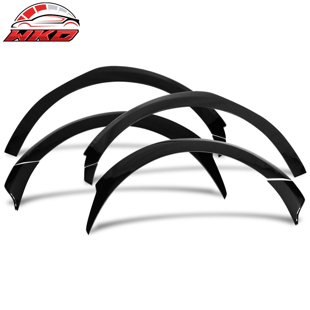 Fits 17-23 Tesla Model 3 Fender Flares Wheel Strip Trim Gloss Black 8PC - FRP