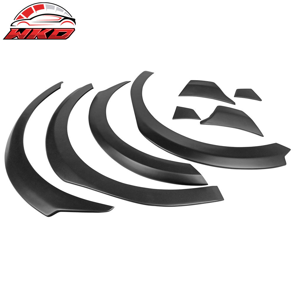 Fits 17-23 Tesla Model 3 Fender Flares Wheel Strip Trim Matte Black 8PC - FRP
