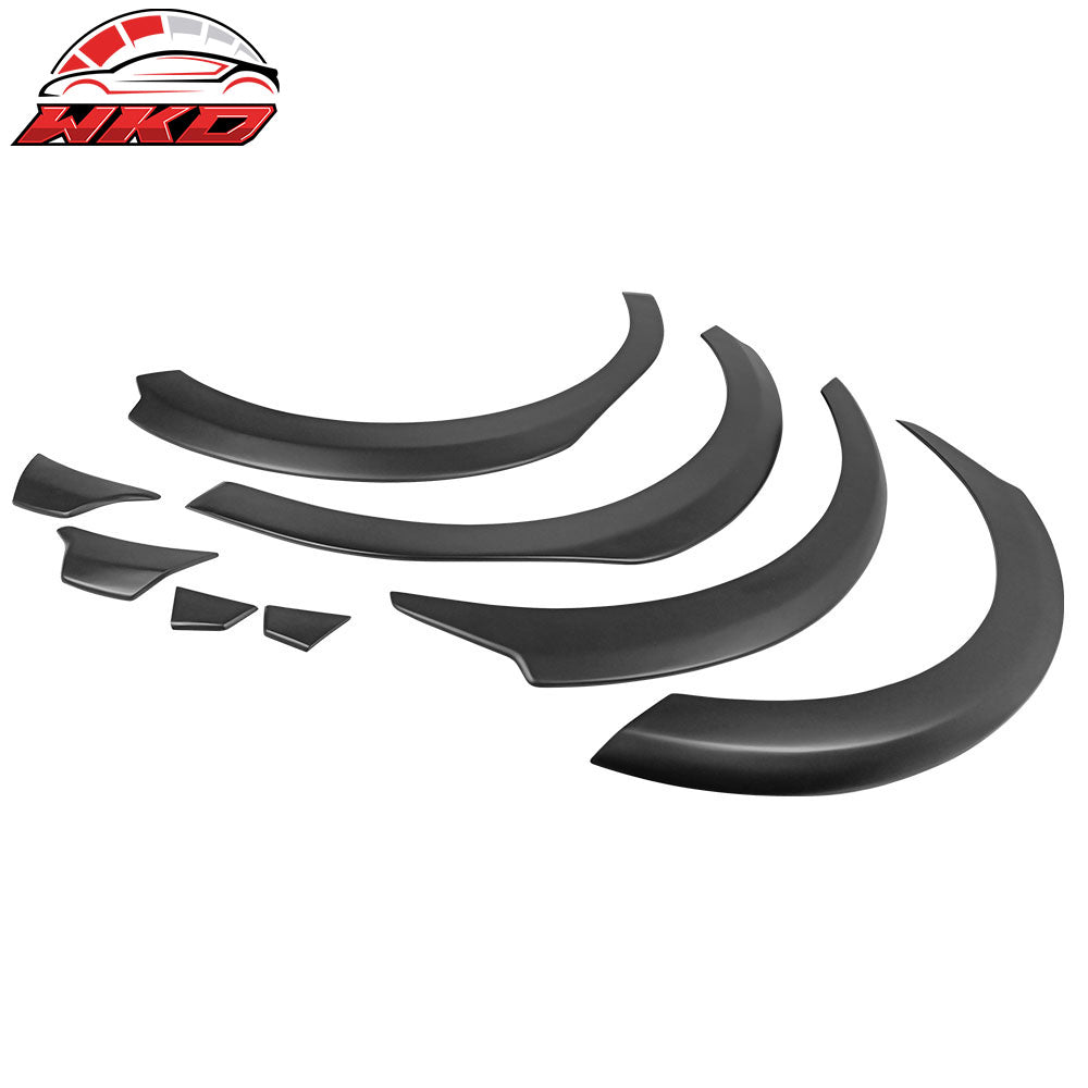 Fits 17-23 Tesla Model 3 Fender Flares Wheel Strip Trim Matte Black 8PC - FRP