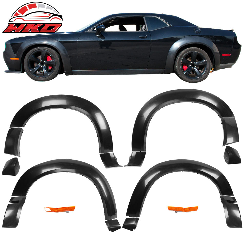 Fits 15-23 Dodge Challenger Hellcat Models Fender Flares Demon Style Unpainted
