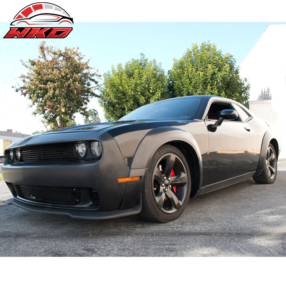 Fits 15-23 Dodge Challenger Hellcat Models Fender Flares Demon Style Unpainted