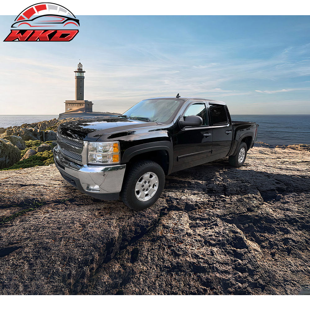 Fit 07-13 Silverado 1500 69.3" Short Bed OE Style Fender Flares 4PC Unpainted PP