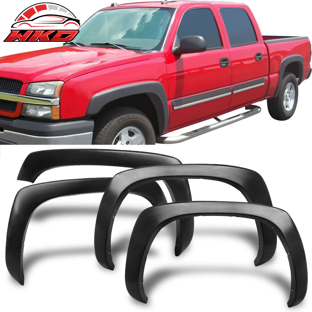 Fits 99-06 Chevy Silverado/GMC Sierra OE Style 4PCS Fender Flares Wheel Cover PP