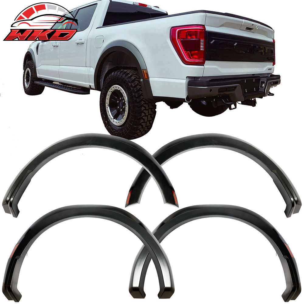 Fits 21-24 Ford F150 R Style Fender Flares 4PC Matte Black - PP