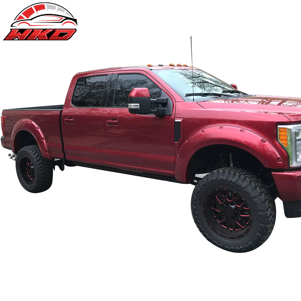 Fits 11-16 Ford F-250 F-350 Super Duty Pocket Rivet 81.8"/98" Fender Flares PP