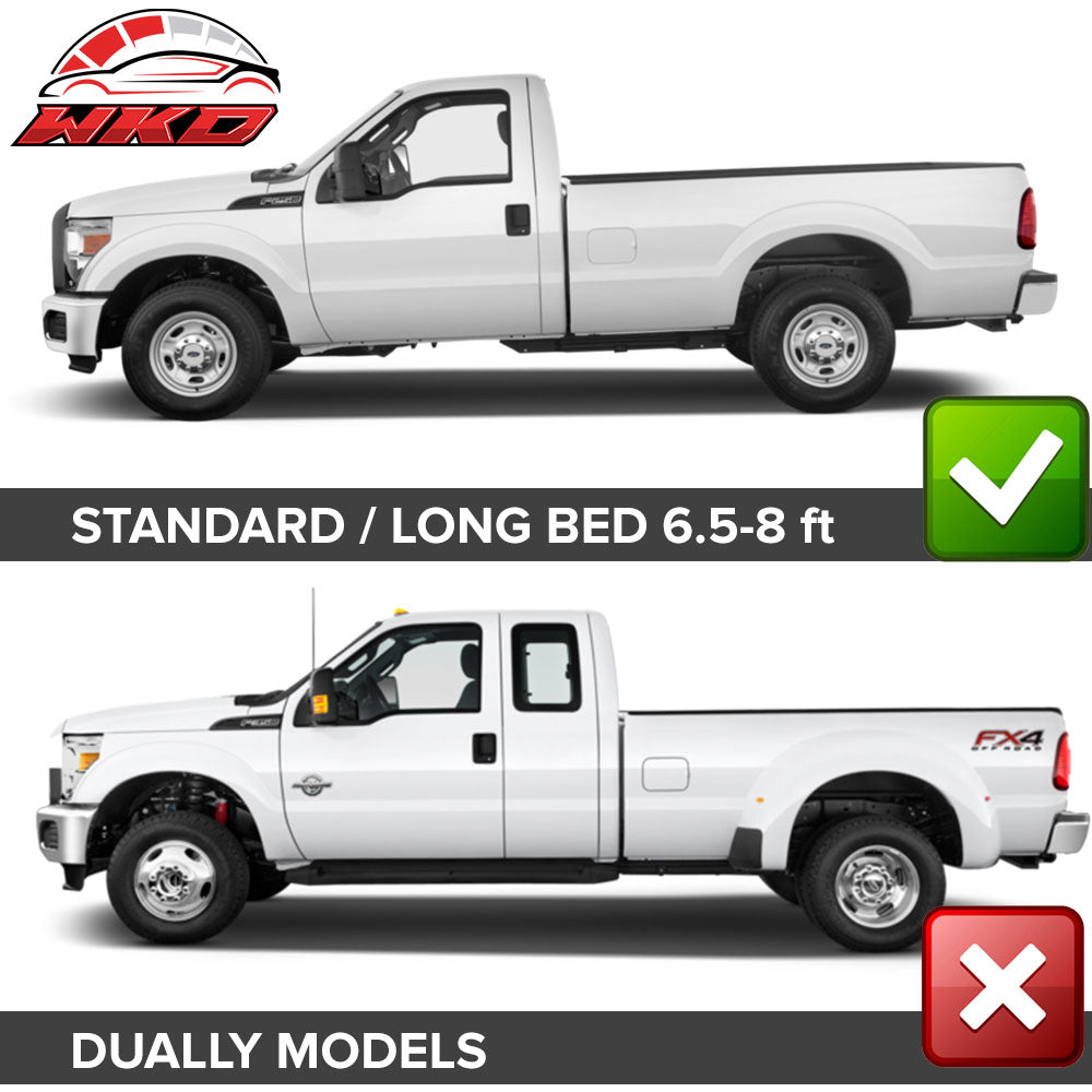 Fits 11-16 Ford F-250 F-350 Super Duty Pocket Rivet 81.8"/98" Fender Flares PP