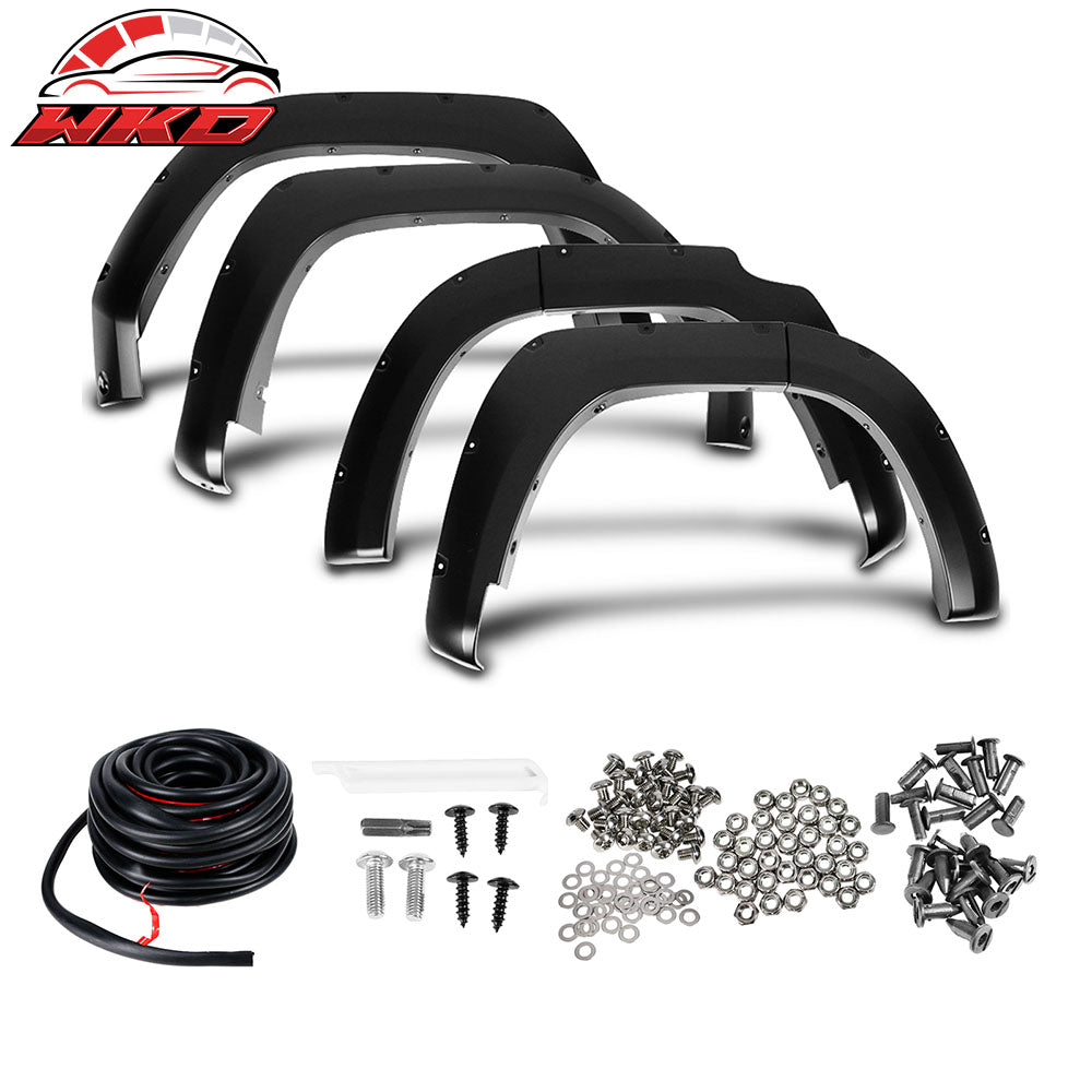 Fits 14-22 Toyota 4Runner Pocket Rivet Style Unpainted Side Fender Wheel Flares